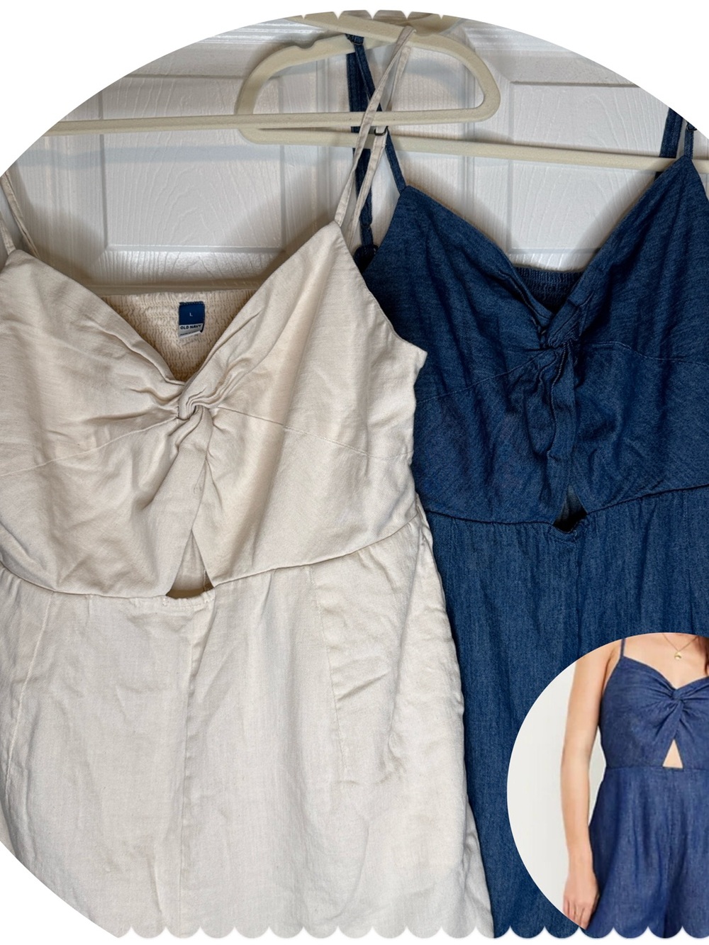 Two Old Navy Fit & Flare Romper Size Large